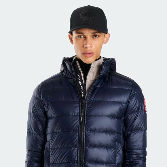 $950 Canada Goose Crofton Bomber Jacket Hoody Navy M NWT Hybridge Lodge Mens - Picture 2 of 14